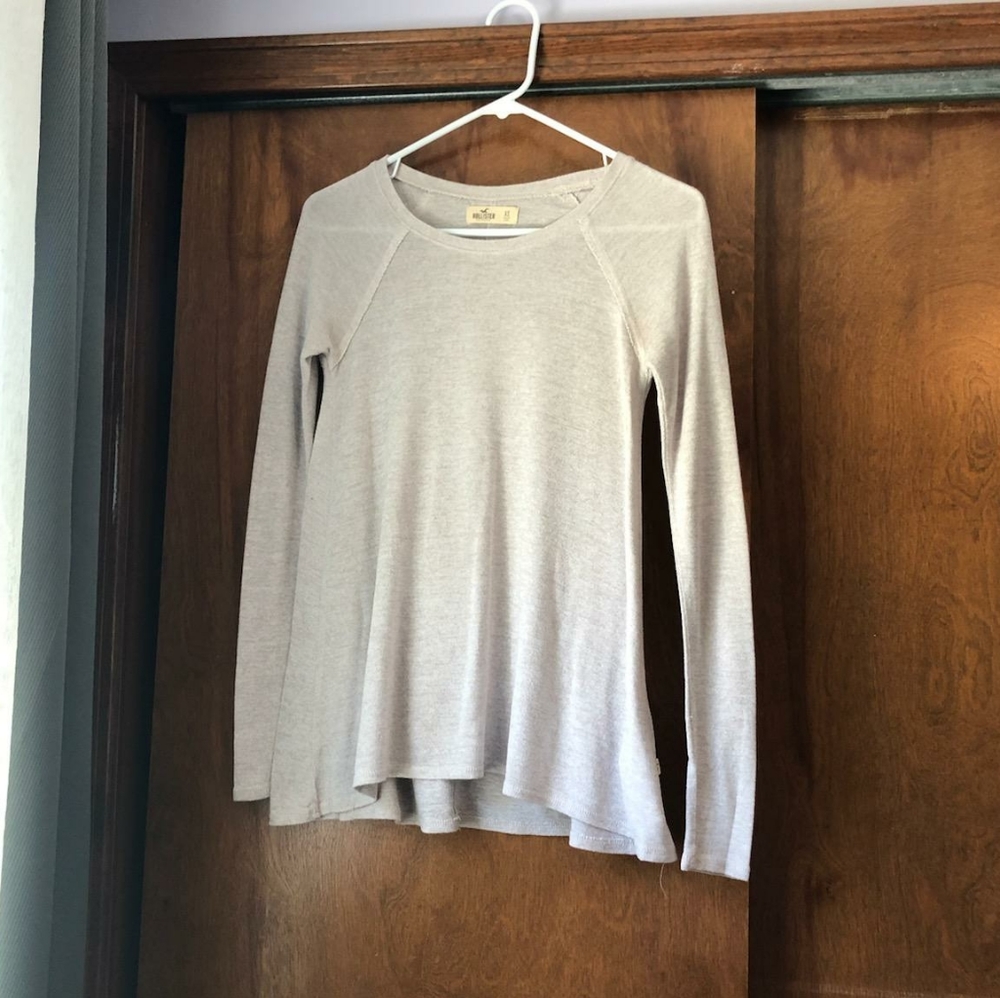 Beige Hollister long sleeve shirt